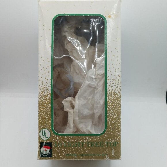 Illuminated Angel Christmas Tree Topper With Silver Gown & Lights - Picture 6 of 8